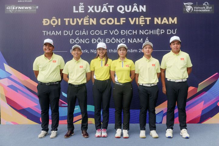 Đội tuyển golf Việt Nam xuất quân trước thềm giải Vô địch Nghiệp dư Đồng đội Đông Nam Á 2023